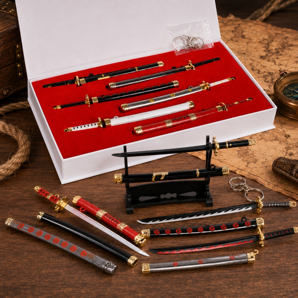 Cosplay Prop Katana - Set di Portachiavi Anime One Piece