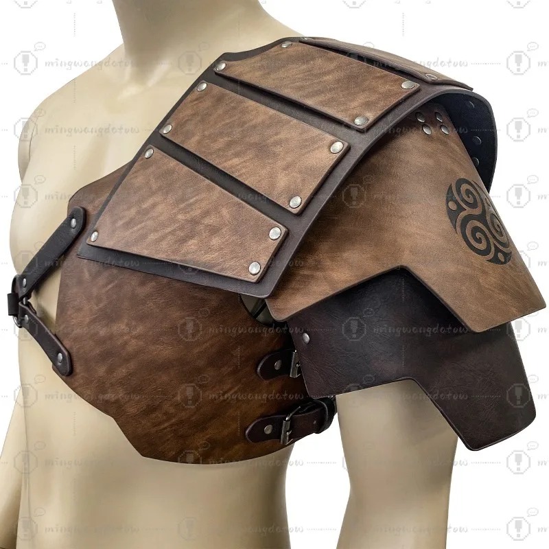 Cosplay Props - Armatura medievale monospalla in stile nordico,