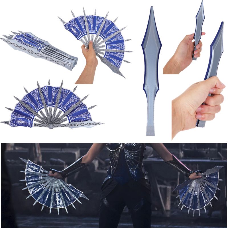 Cosplay Prop Blueprints - Accessorio Cosplay Anime Kitana MK, Ventaglio